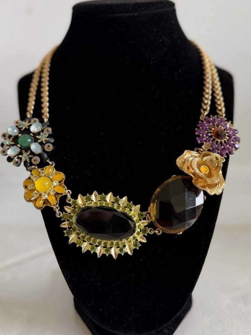 Vintage Banana Republic Statement Floral Necklace